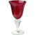 Artland Iris Seeded Ruby Glass 14 Ounce Goblet, Set of 6