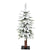 Fraser Hill Farm 4-Ft. Snowy Downswept Tree, No Lights | Metal Stand Included | Festive Christmas Holiday Decor | White | FFSD048-0SN