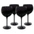 Artland Midnight Balloon Wine Glass, Set of 4, 18 oz, Midnight Black
