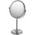 Mirror Image Brushed Nickel Double-Sided Round Recessed Base 5x Magnifying Vanity Mirror