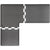 WellnessMats Puzzle Piece Collection 3 Foot Wide L Series Grey Anti-Fatigue 7 x 6 Foot Mat